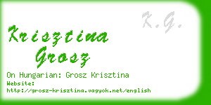 krisztina grosz business card